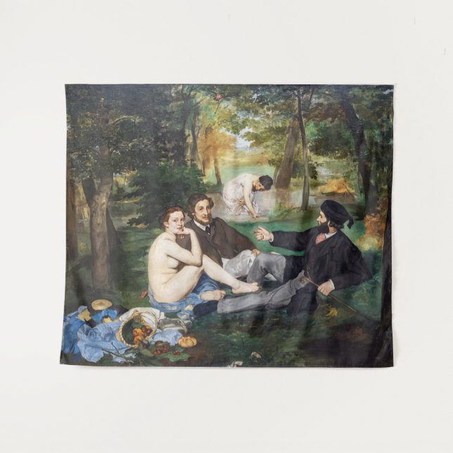 Edouard Manet - Luncheon on the Grass Tapestry (Front (Horizontal))