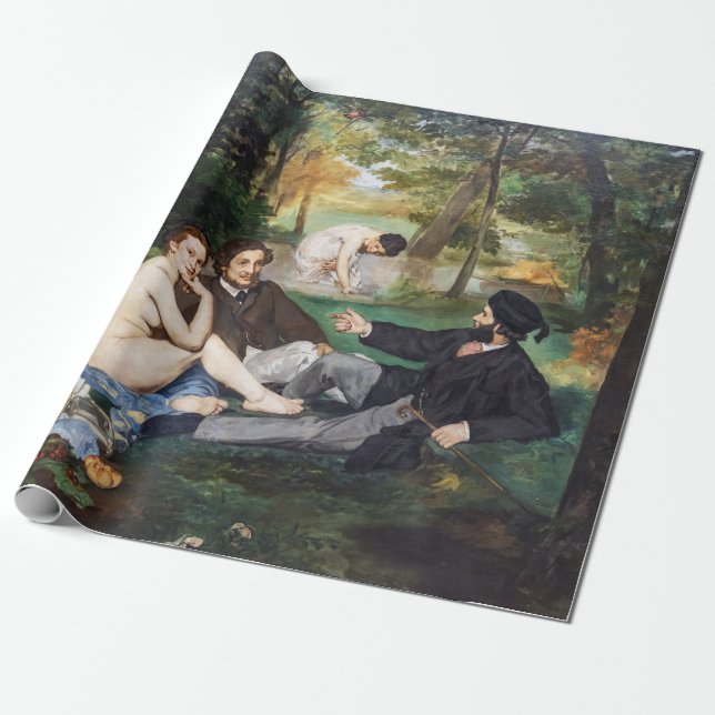 Edouard Manet - Luncheon on the Grass Wrapping Paper (Unrolled)