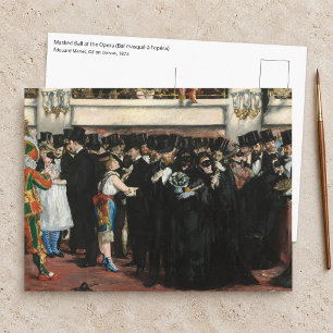 Edouard Manet - Masked Ball at the Opera Postcard