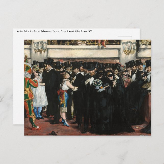 Edouard Manet - Masked Ball at the Opera Postcard (Front/Back)