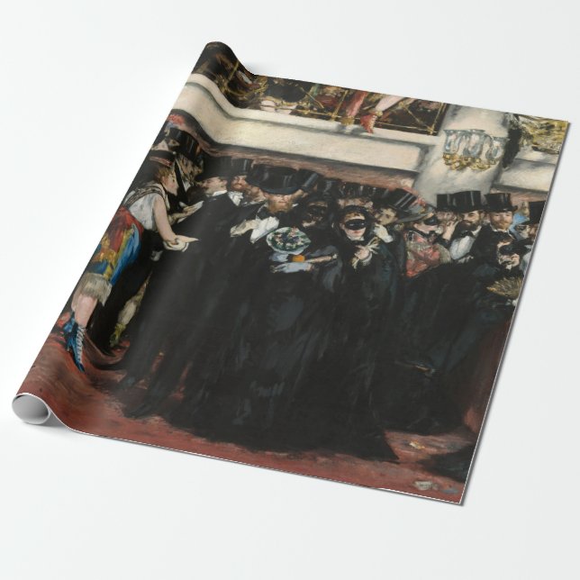 Edouard Manet - Masked Ball at the Opera Wrapping Paper (Unrolled)