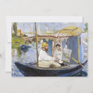Edouard Manet - Monet in his Studio Boat Invitation