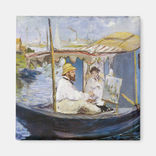 Edouard Manet - Monet in his Studio Boat Magnet