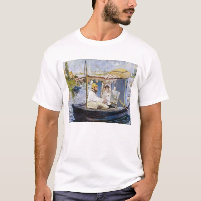 Edouard Manet - Monet in his Studio Boat T-Shirt (Front)