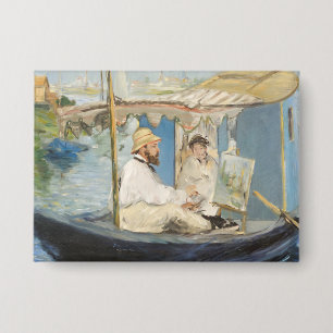 Edouard Manet - Monet Painting on His Studio Boat