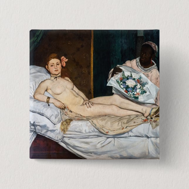 Edouard Manet - Olympia 15 Cm Square Badge (Front)