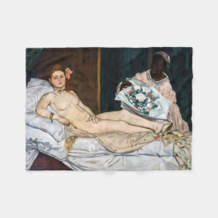 Edouard Manet - Olympia Fleece Blanket