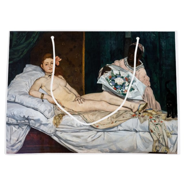 Edouard Manet - Olympia Large Gift Bag (Front)