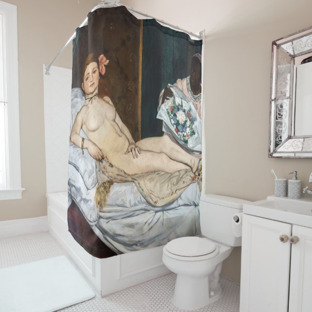 Edouard Manet - Olympia Shower Curtain (In Situ)