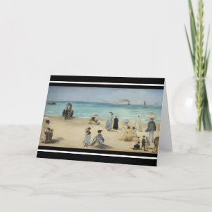 Edouard Manet - On the Beach, Boulogne-sur-Mer Card