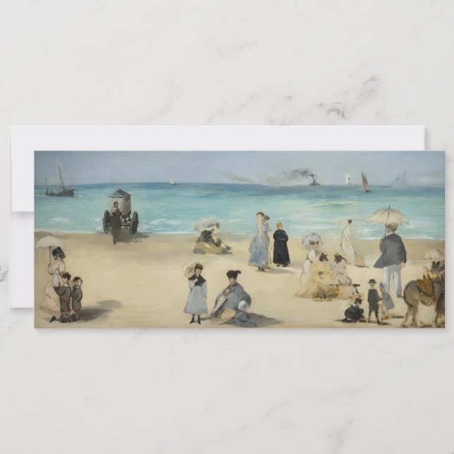 Edouard Manet - On the Beach, Boulogne-sur-Mer Invitation (Front)