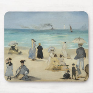 Edouard Manet - On the Beach, Boulogne-sur-Mer Mouse Pad