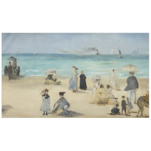 Edouard Manet - On the Beach, Boulogne-sur-Mer Tablecloth