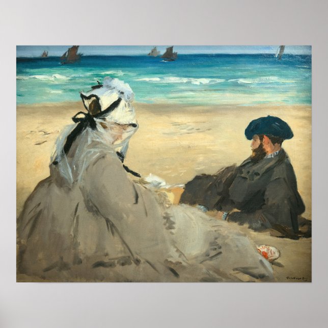 Edouard Manet - On the Beach Poster (Front)