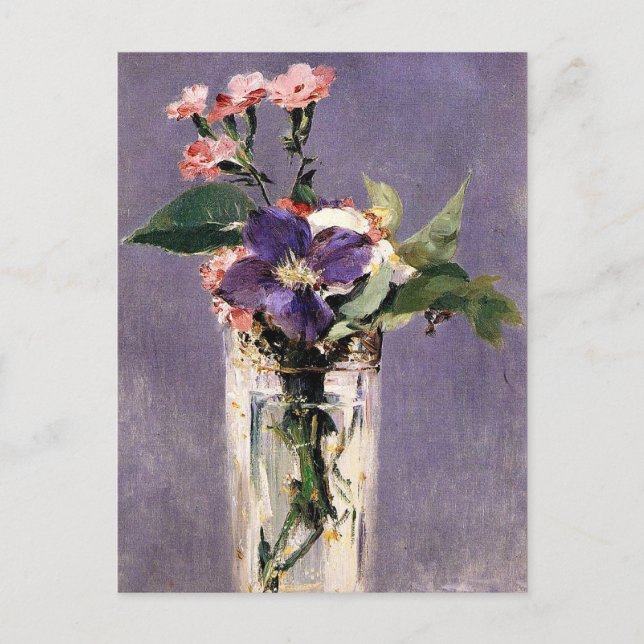 Edouard Manet - Pinks and Clematis, Postcard (Front)
