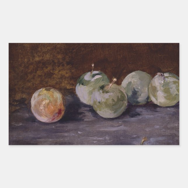 Edouard Manet - Plums Rectangular Sticker (Front)
