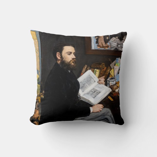Edouard Manet - Portrait of Emile Zola Cushion (Front)
