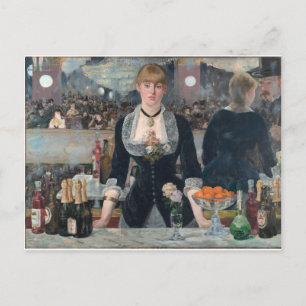 Edouard Manet ' s A Bar at the Folies-Bergère Postcard