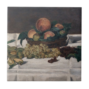 Edouard Manet - Still Life, Fruits on a Table Ceramic Tile