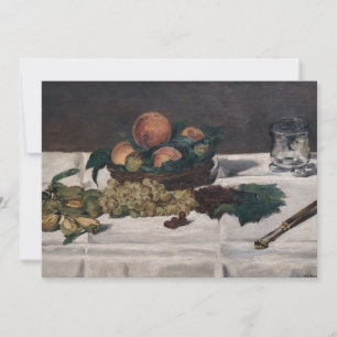 Edouard Manet - Still Life, Fruits on a Table Invitation