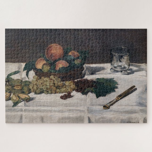 Edouard Manet - Still Life, Fruits on a Table Jigsaw Puzzle (Horizontal)