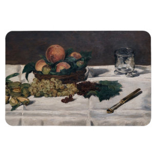 Edouard Manet - Still Life, Fruits on a Table Magnet