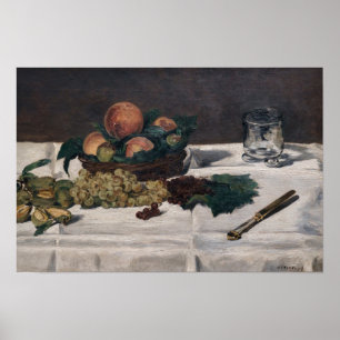 Edouard Manet - Still Life, Fruits on a Table Poster