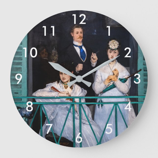 Edouard Manet - The Balcony / Le Balcon Large Clock (Front)