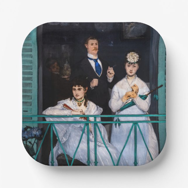 Edouard Manet - The Balcony / Le Balcon Paper Plate (Front)