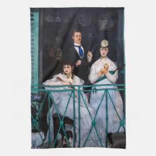 Edouard Manet - The Balcony / Le Balcon Tea Towel