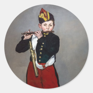 Edouard Manet - The Fifer / Young Flautist Classic Round Sticker