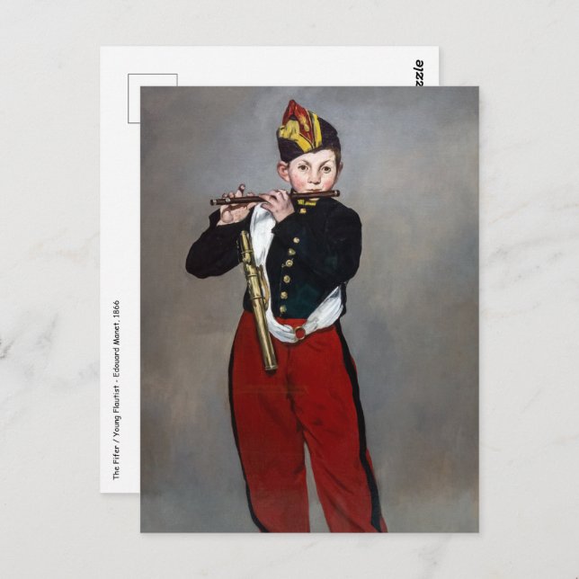 Edouard Manet - The Fifer / Young Flautist Postcard (Front/Back)