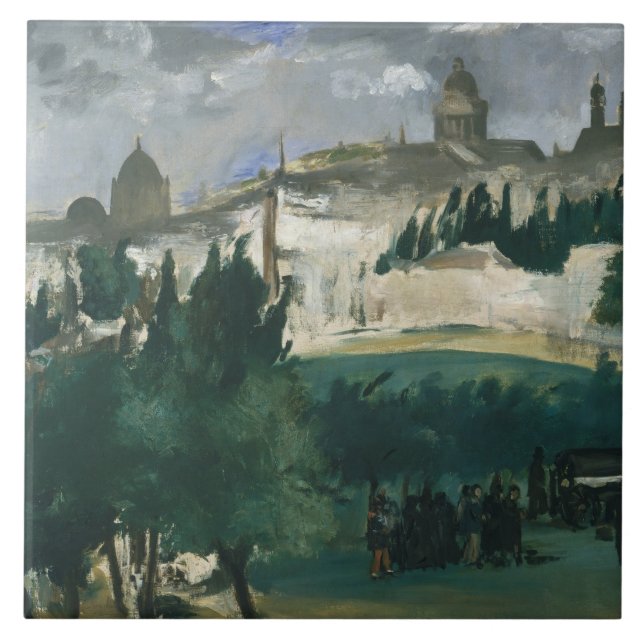 Edouard Manet - The Funeral Ceramic Tile (Front)