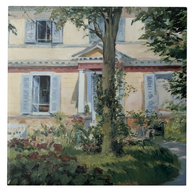 Edouard Manet - The House at Rueil Ceramic Tile (Front)
