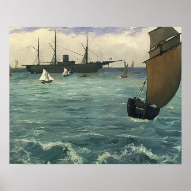 Edouard Manet - The Kearsarge at Boulogne Poster (Front)