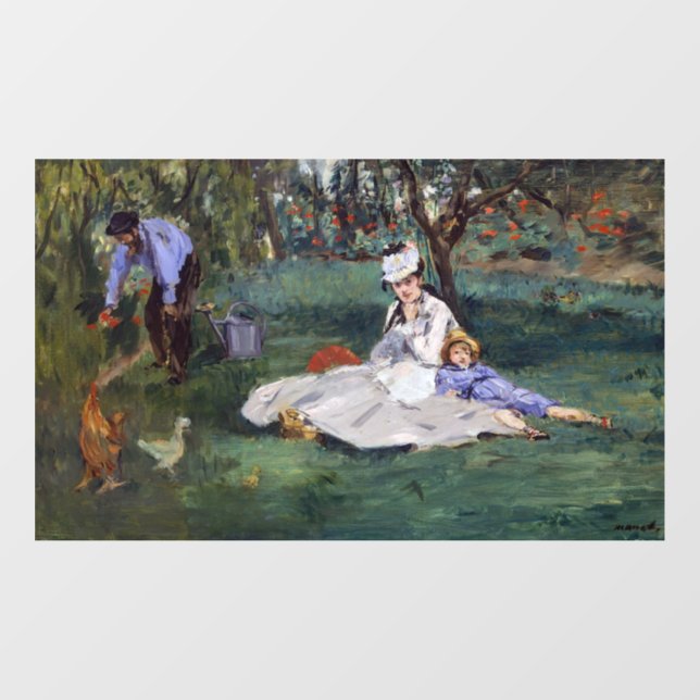 Edouard Manet - The Monet family in their garden (Sheet)