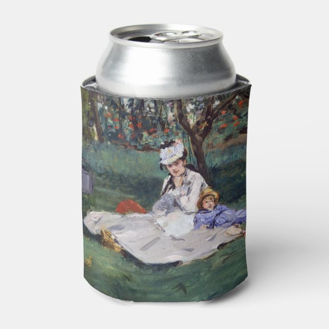 Edouard Manet - The Monet family in their garden Can Cooler (Can Front)
