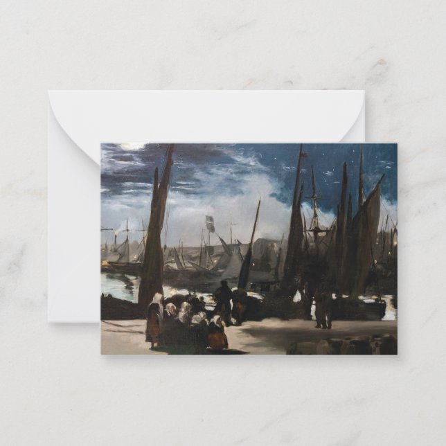 Edouard Manet - The Port of Boulogne by Moonlight Card (Front)