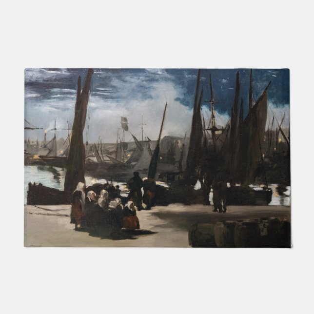 Edouard Manet - The Port of Boulogne by Moonlight Doormat (Front)