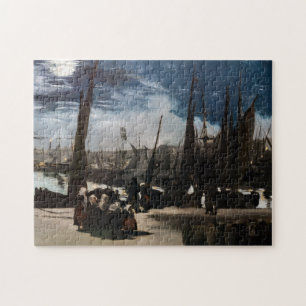Edouard Manet - The Port of Boulogne by Moonlight Jigsaw Puzzle
