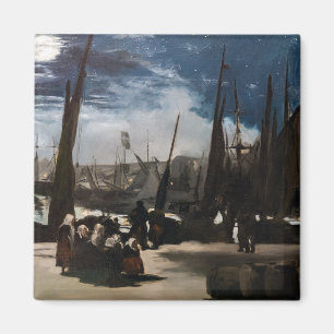Edouard Manet - The Port of Boulogne by Moonlight Magnet