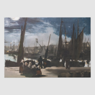 Edouard Manet - The Port of Boulogne by Moonlight Tissue Paper
