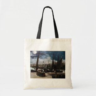Edouard Manet - The Port of Boulogne by Moonlight Tote Bag