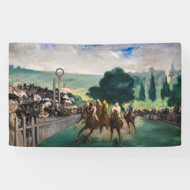 Edouard Manet - The Races at Longchamp Banner (Horizontal)