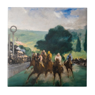 Edouard Manet - The Races at Longchamp Ceramic Tile