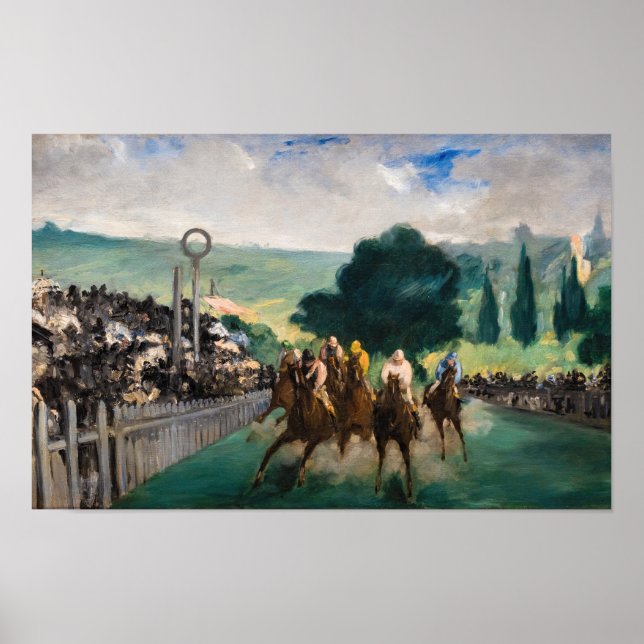 Edouard Manet - The Races at Longchamp Poster (Front)