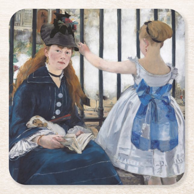 Edouard Manet - The Railway Square Paper Coaster (Front)
