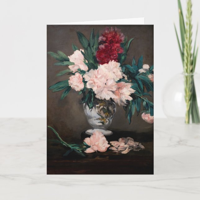 Edouard Manet - Vase of Peonies on  Small Pedestal Card (Front)