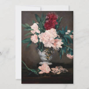 Edouard Manet - Vase of Peonies on  Small Pedestal Invitation