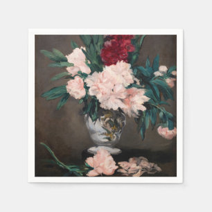 Edouard Manet - Vase of Peonies on Small Pedestal Napkin